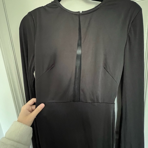 Medium Mesh Insert Maxi Prom Dress - Picture 7 of 9